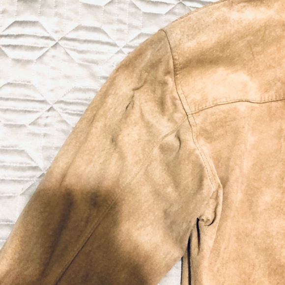 Ladies Small Suede Button Down Shirt - Picture 7 of 11